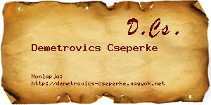 Demetrovics Cseperke névjegykártya