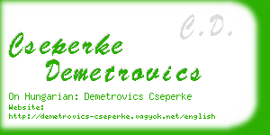 cseperke demetrovics business card
